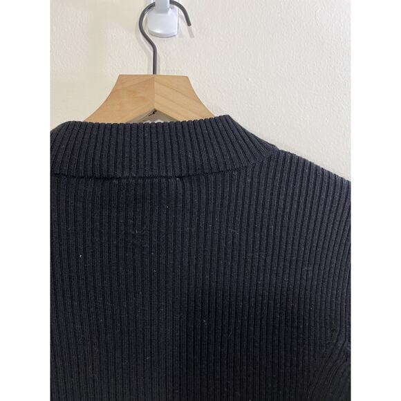 Tory Burch Ribbed Minimalist Quiet Luxe Sweater S Academia Capsule Merino Wool - Picture 11 of 14